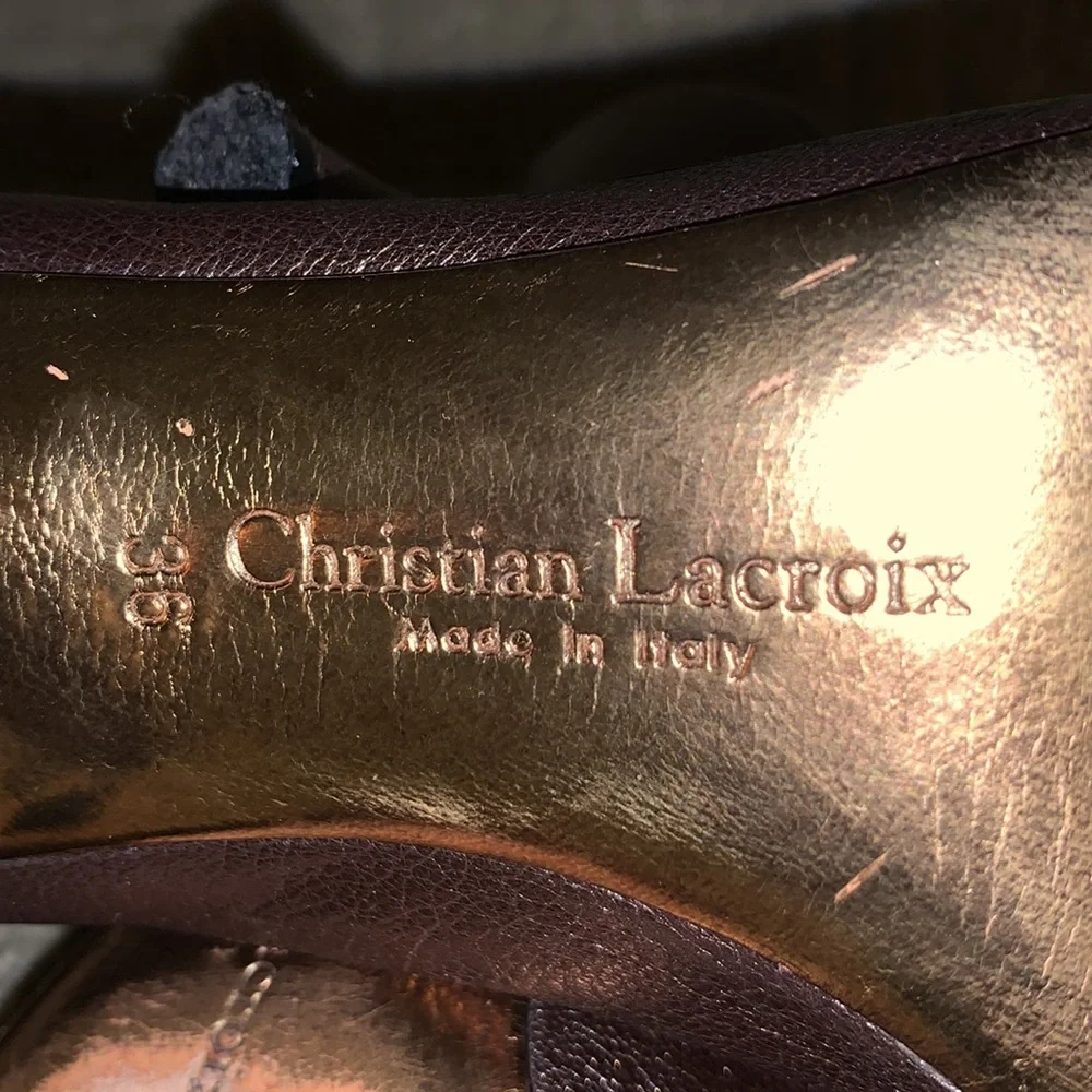 Christian Lacroix Peep-Toe Pumps - Picture 8 of 9